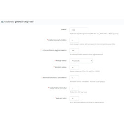 Generator kuponów rabatowych