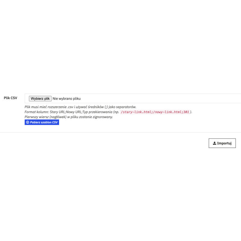 Menedżer przekierowań