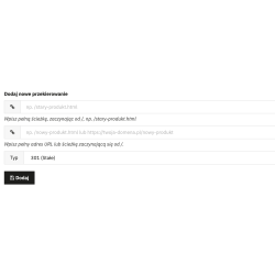 Menedżer przekierowań